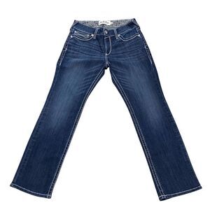 Ariat Real Bootcut Jeans 31x31.5 Stretch Dresden Ivy Embroidered Pockets EUC